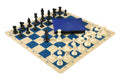 Basic Chess Set Combination with Silicone Chess Board and Single Weighted Regulation Plastic Chess Pieces