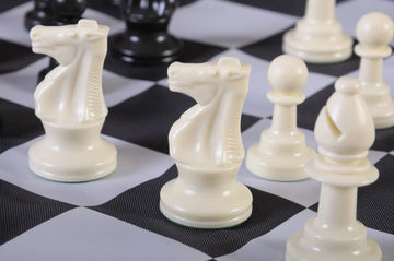 Regulation Tournament Chess Pieces and Cinch Chess Board Bag Combo - SINGLE WEIGHTED