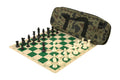 Deluxe Chess Set Combination and Triple Weighted Regulation Pieces | Silicone Chess Board | Deluxe Bag