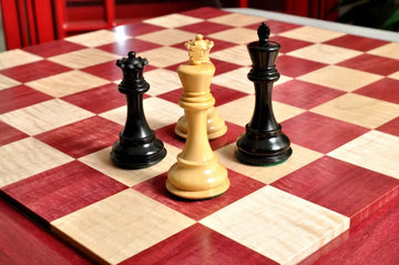 Custom Contemporary Chess Board - Purpleheart / Curly Maple - 2.5