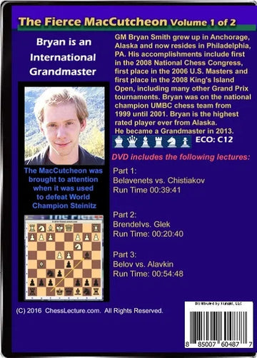 E-DVD The Fierce McCutcheon - 2 DVDs - Chess Lecture - Volume 147