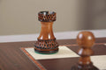 The Burnt Golden Rosewood Championship Series Chess Pieces - 3.75