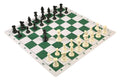 Regulation Tournament Chess Pieces and Mousepad Board Combo - Single Weighted