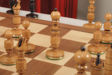 The Camaratta Collection - The Biedermeier Pre-Staunton Vintage Series Luxury Chess Pieces - 4.4