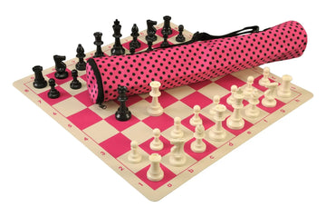Quiver Chess Set Combination and Triple Weighted Regulation Pieces | Silicone Chess Board | Quiver Bag