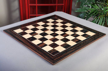 Macassar Ebony & Maple Standard Traditional Chess Board - Gloss Finish