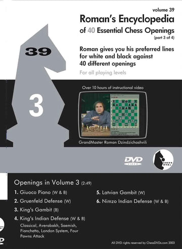 E-DVD ROMAN'S LAB - VOLUME 39 - Encyclopedia of Chess Openings - PART 3