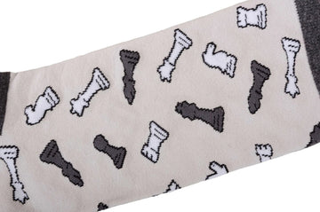 Caissa Collection Gray / Black Chess Socks