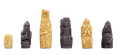 The Medieval Series Chess Pieces - 3.6" King - Brown and Natural