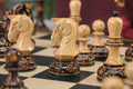 The Burnt Dubrovnik Series Chess Set, Box, & Board Combination