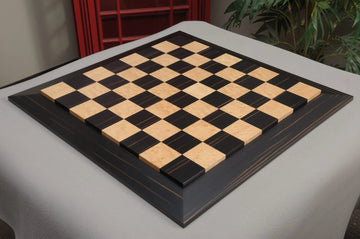 Macassar Ebony & Bird's Eye Maple Custom Contemporary II Chess Board