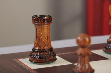 The Burnt Zagreb '59 Series Chess Pieces - 3.875