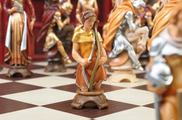 The Pyrenees Series Hand Painted Chess Pieces - From The Val Gardena Collection - 6.3