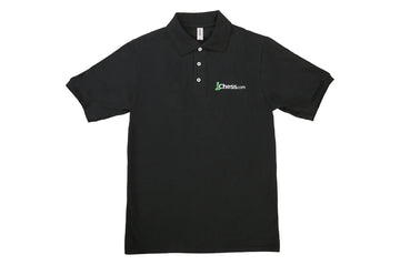 Chesscom New Black Polo-Mens