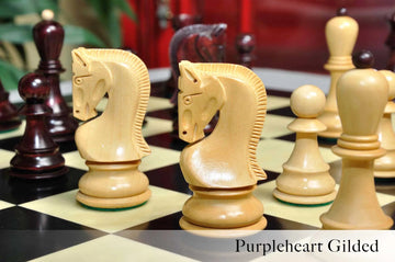 The Zagreb '59 Series Gilded Chess Pieces - 3.875