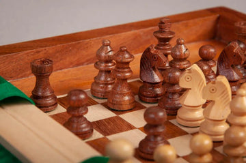 BOOK WOODEN MAGNETIC Travel Chess Set - LARGE