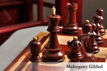 The Zagreb '59 Series Gilded Chess Pieces - 3.875