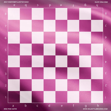 Pink Satin - Full Color Vinyl Chess Board