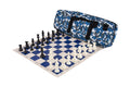 Deluxe Chess Set Combination and Single Weighted Regulation Pieces | Vinyl Chess Board | Deluxe Bag