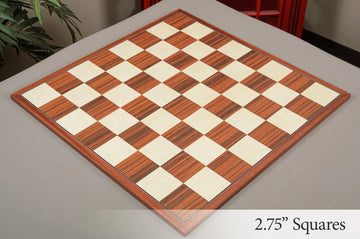 Indian Rosewood and Bird's Eye Maple Standard Traditional Chess Board