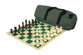 Deluxe Chess Set Combination and Triple Weighted Regulation Pieces | Silicone Chess Board | Deluxe Bag
