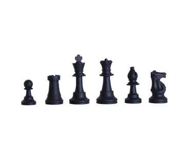 Regulation Silicone Tournament Chess Pieces - 3.5