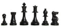Solid Regulation Plastic Chess Pieces - 3.75