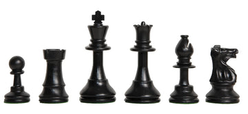 Solid Regulation Plastic Chess Pieces - 3.75