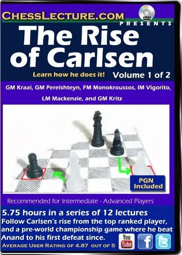 E-DVD The Rise of Carlsen - 2 DVDs - Chess Lecture - Volume 100