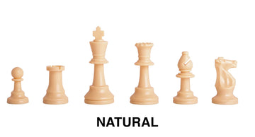 Regulation Colored Plastic Chess Pieces - 3.75