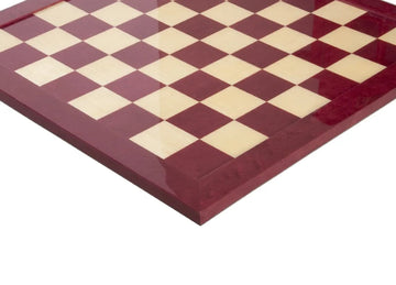 Redwood Burl & Maple Signature Traditional Chess Board - Gloss Finish