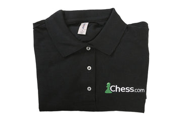 Chesscom New Black Polo-Womens