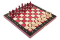 The Large Burgundy Magnetic Chess Set