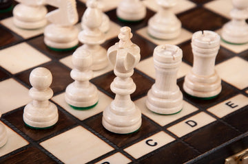 The Small Olympic Chess Set - Brown