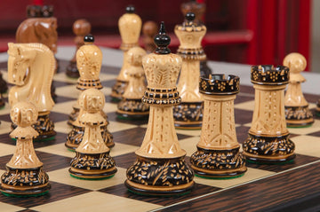 The Burnt Golden Rosewood Zagreb '59 Series Chess Pieces - 3.875