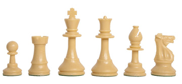 Solid Regulation Plastic Chess Pieces - 3.75