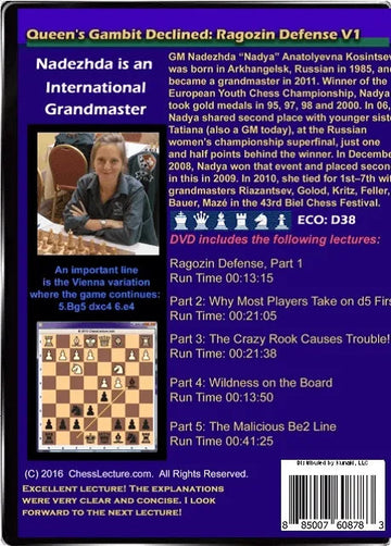 Queen's Gambit Declined - Ragozin Defense - 2 DVDs - Chess Lecture - Volume 148