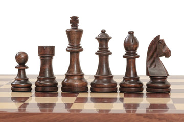 Rechapados Ferrer Chess Set and Mahogany Chess Board Combination