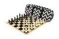 Deluxe Chess Set Combination and Single Weighted Regulation Pieces | Silicone Chess Board | Deluxe Bag