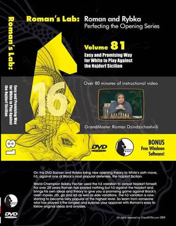 E-DVD ROMAN'S LAB - VOLUME 81 - Easy and Promising Way for White to Play Against the Najdorf Sicilian