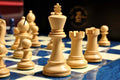 The Grandmaster Chess Set, Box, & Board Combination - Blue Gilded