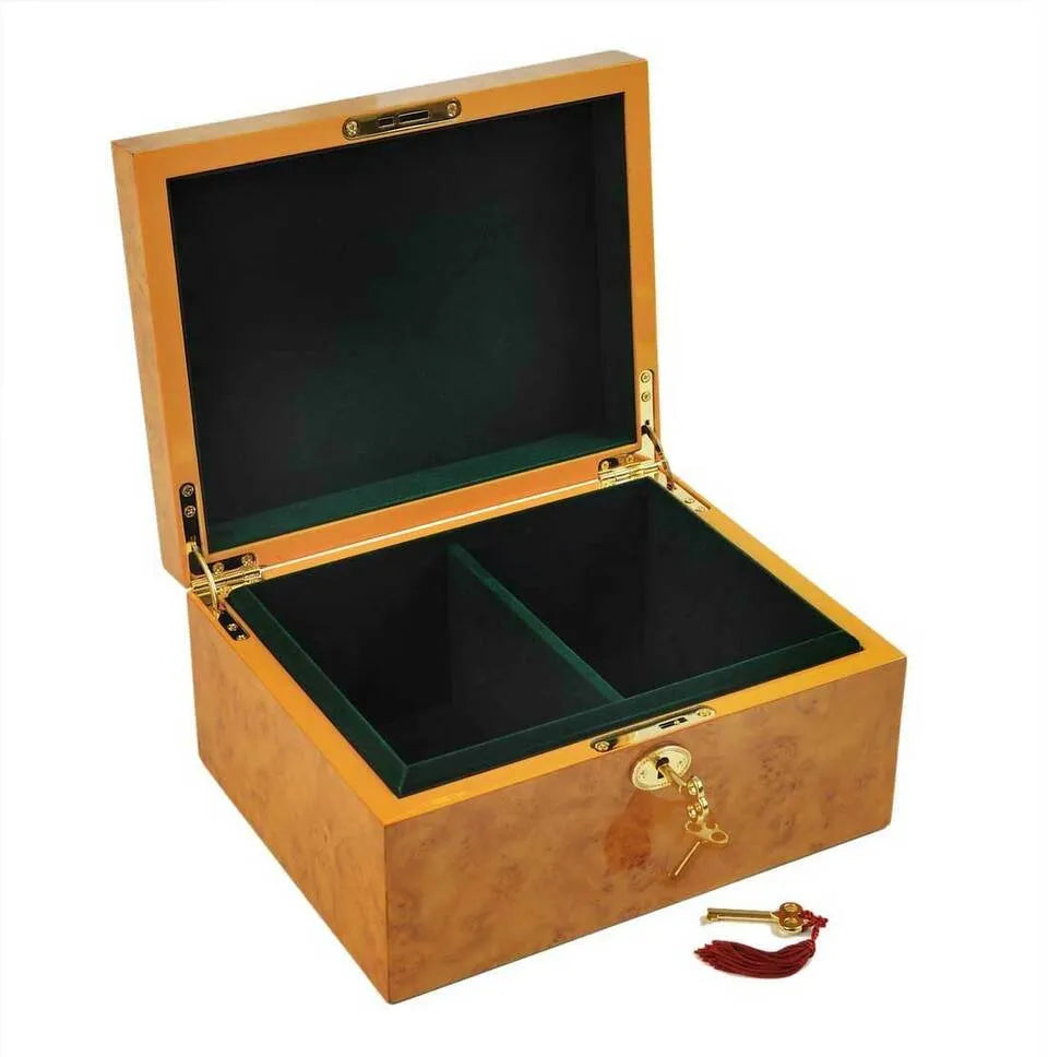 Burlwood Pattern Chess Box – House of Staunton