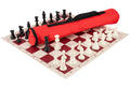 Quiver Chess Set Combination - Solid Plastic Regulation Pieces | Vinyl Chess Board | Quiver Bag