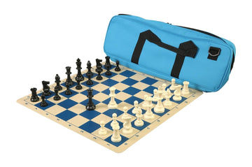 Deluxe Chess Set Combination and Single Weighted Regulation Pieces | Silicone Chess Board | Deluxe Bag