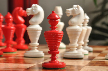 The Anglo-Dutch Reproduction Luxury Bone Chess Pieces - 4.5
