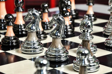 The Contemporary Series Plastic Chess Pieces - 3.5