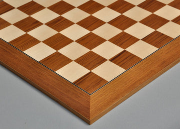 Teak and Bird's Eye Maple Standard Traditional Chess Board