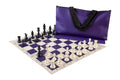 Superior Chess Set Combination - Single Weighted Regulation Pieces | Vinyl Chess Board | Superior Bag