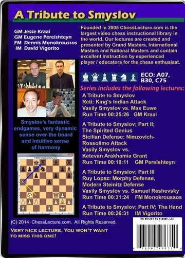 A Tribute to Smyslov - Chess Lecture - Volume 88