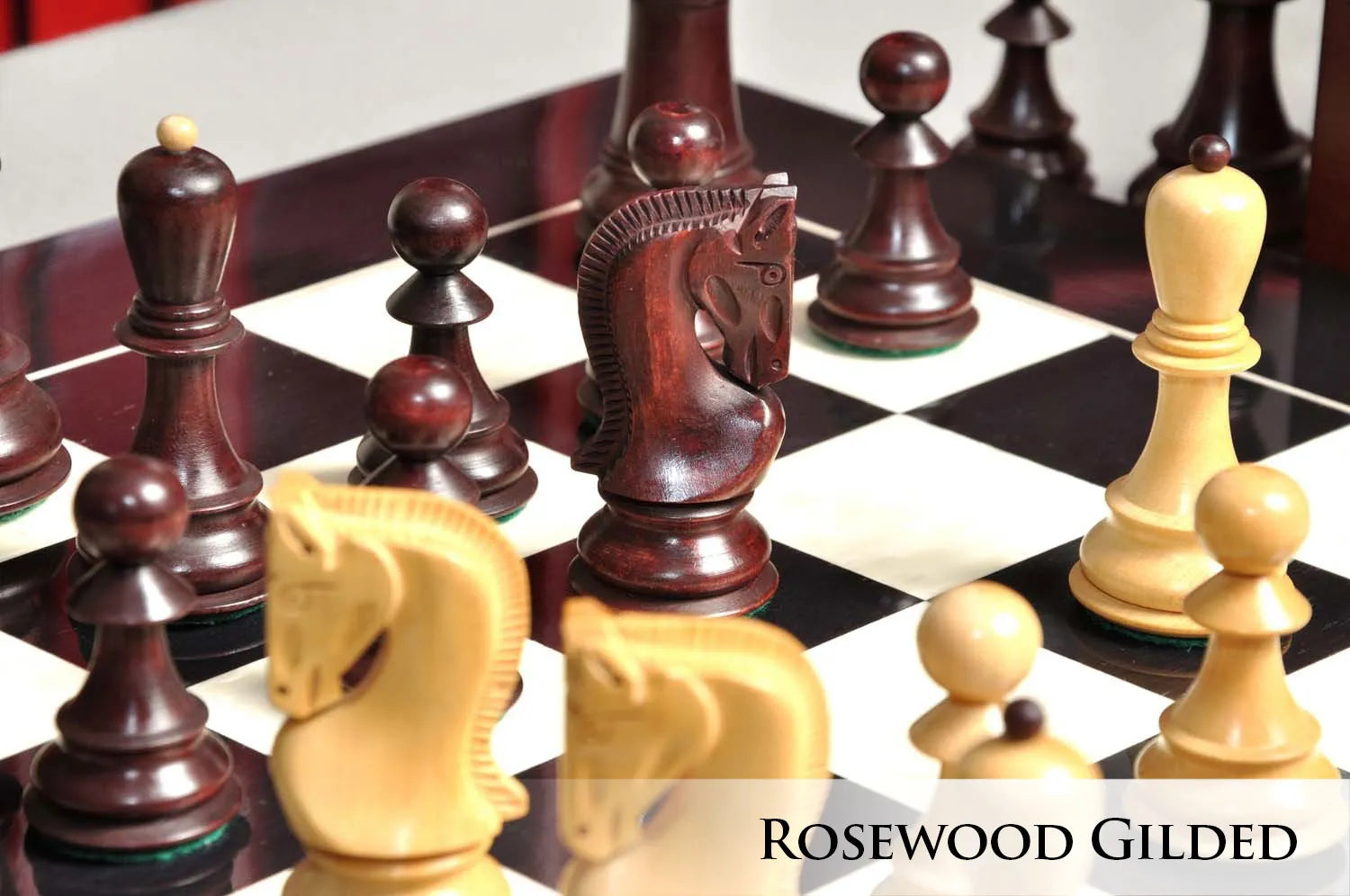 The Gilded Zagreb '59 Series Chess Set, Box, & Board Combination
